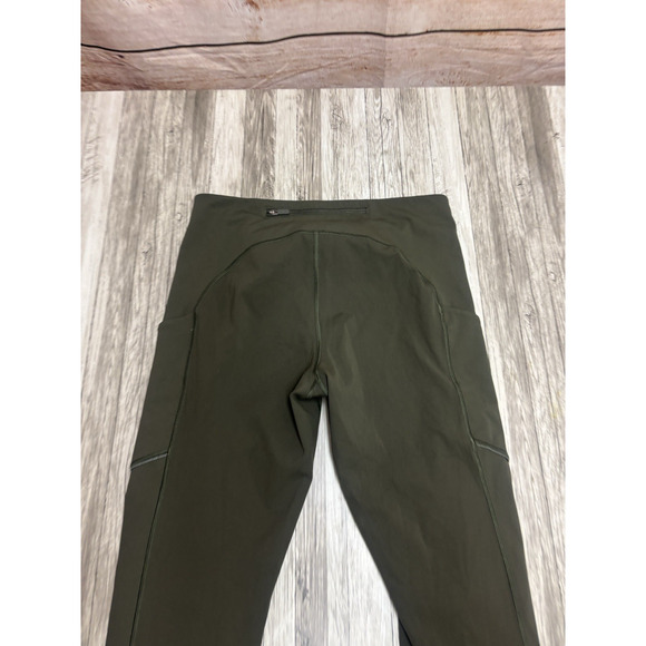 Lululemon Leggings Womens Size 8 Olive Green Yoga Athleisure Workout Casual - Picture 3 of 12